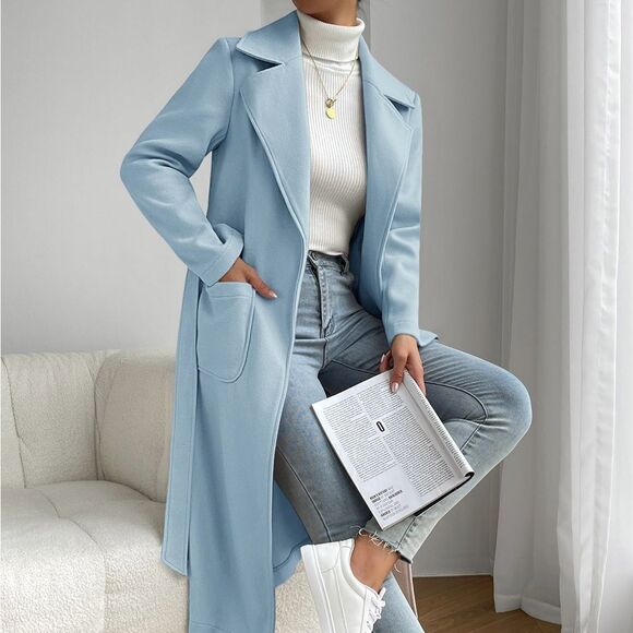 Womens Lapel Overcoat